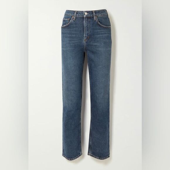 Agolde Wilder Mid-Rise Straight Leg Denim Jeans In Hype Size 32 NWT - Picture 4 of 14